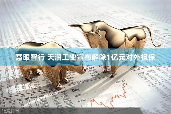 慧眼智行 天润工业宣布解除1亿元对外担保
