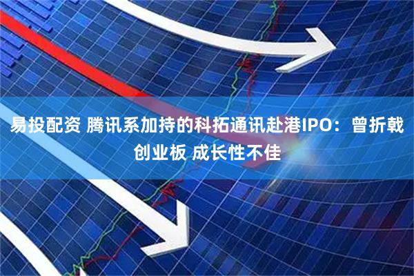 易投配资 腾讯系加持的科拓通讯赴港IPO：曾折戟创业板 成长性不佳